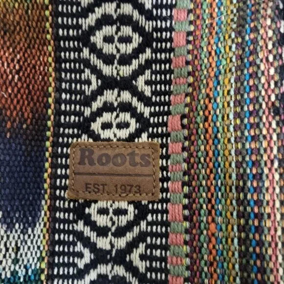 Roots African Prints Shoulder Crossbody Travel Luggage Duffle Bag Brown - Picture 3 of 13